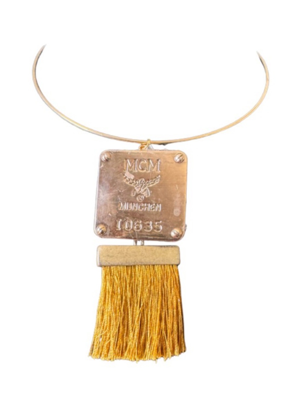 Authentic MCM Hardware Upcycled into a Necklace